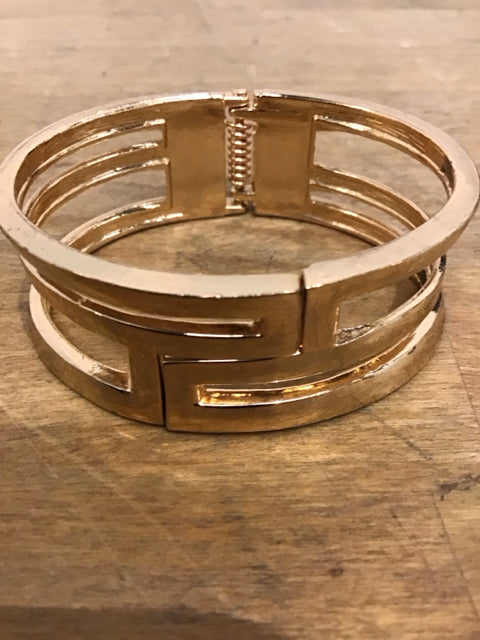 Geometric Goldtone Bracelet