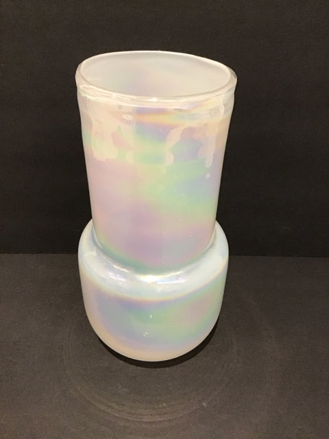10"H Rd Iridescent Glass Vase