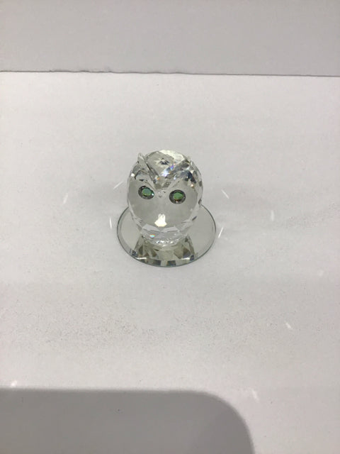 2" Swarovski Crystal Owl w/Mirror Base