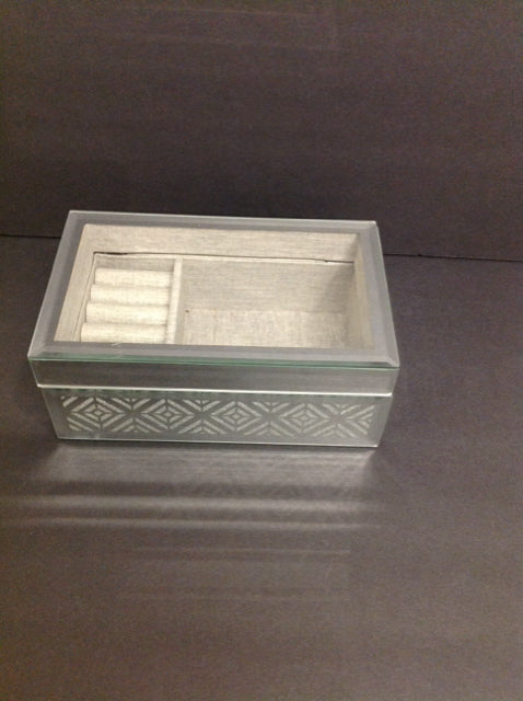 Mirrored Glass Jewelry Box