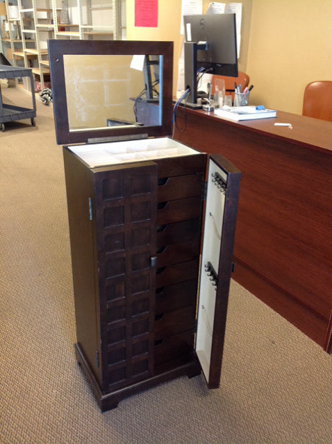 19Wx40Hx14D Wood Jewelry Chest