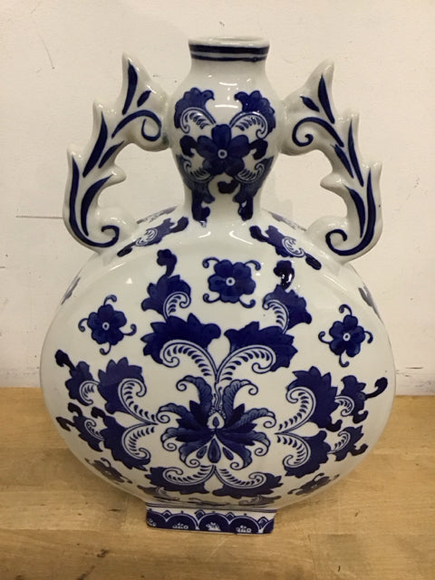 11" Blue & White Asian Motif Urn