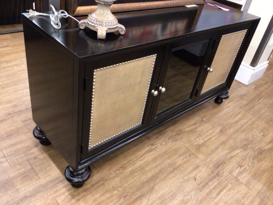 Schnadig Dark Wood Three Door Media Console