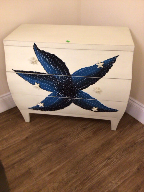 Coast To Coast Imports Starfish Painted Three Drawer Chest