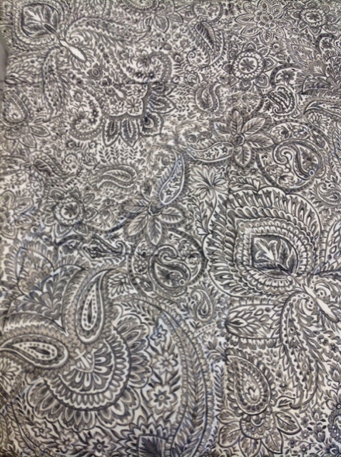 King Grey & White Paisley Comforter