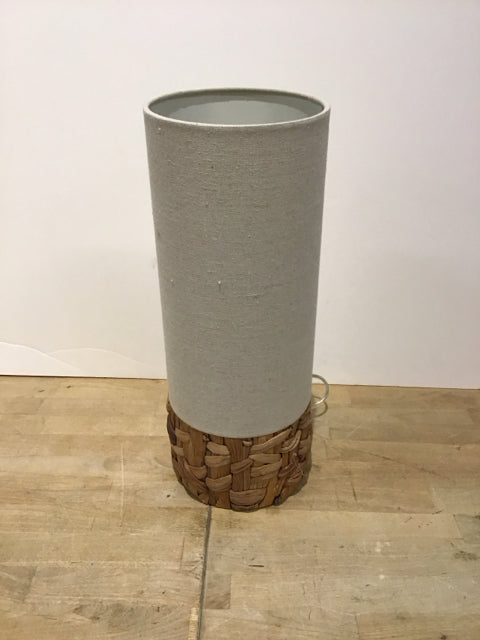 Cylinder Table Lamp w/Seagrass Base