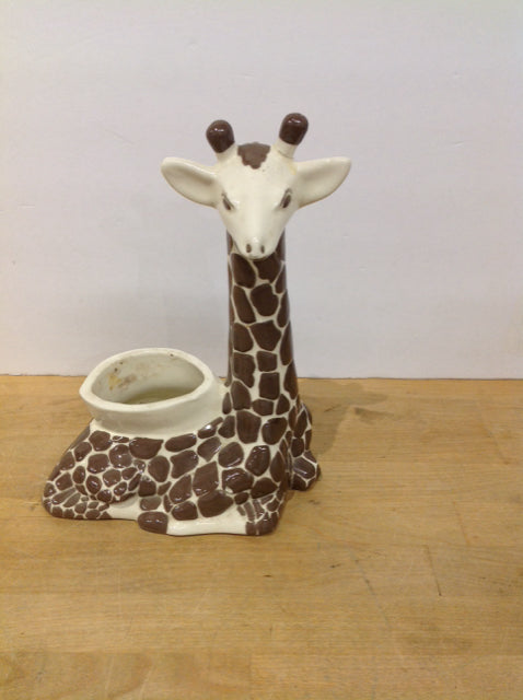 11" Ceramic Giraffe Planter