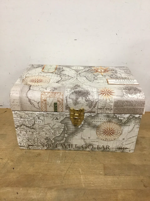 14"x9.5" World Map Decorative Box