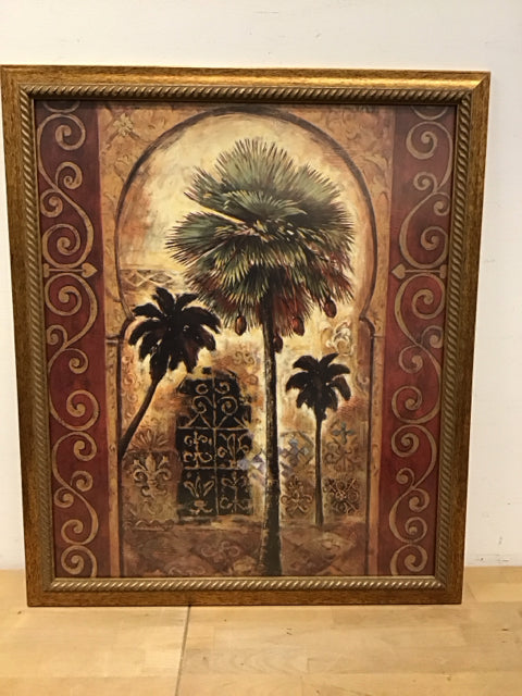 22x26 Framed "Moroccan Collage II" E. Moreau