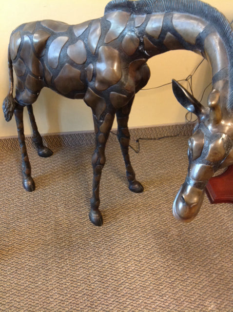 36" Bronze Giraffe Statue