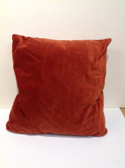 Orange Velour Pillow