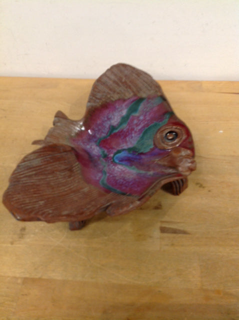 Bowl- 11" Pottery Fish