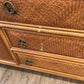 AS-IS American Drew Wicker Style Three Drawer/Two Door Media Cabinet