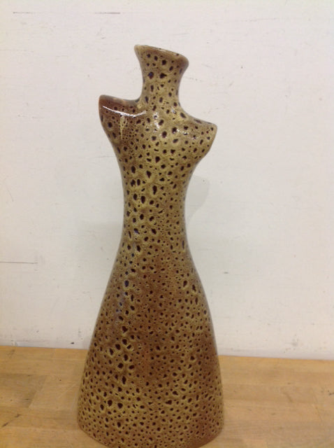 Vase- 21" Brown Ceramic