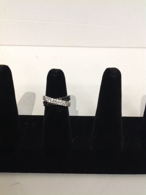 Cartier Style Blk/Sz Diamond Ring