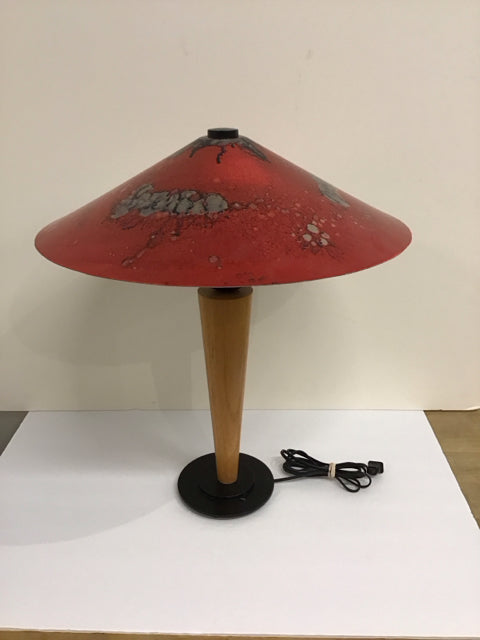 Olivier Villate Red Shade Table Lamp