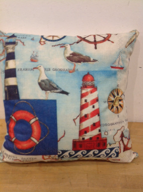 Pillow- 16" Sealife Lighthouse