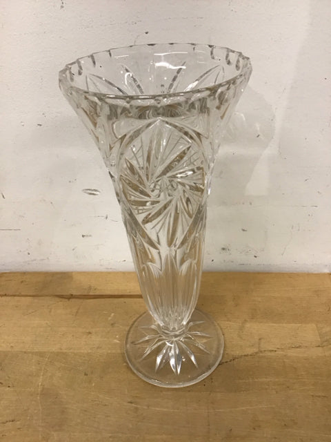 11" Cut Glassc Vase