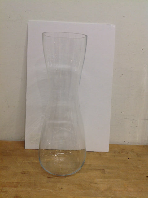26" Glass Hour Glass Shaped Vase