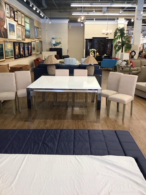 Set/6 Upholstered & Wood Dining Chairs