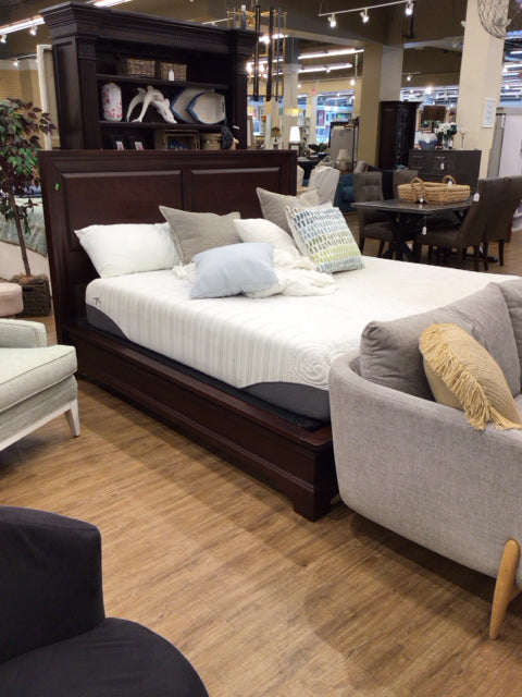 Brown Wood Panel King Bed