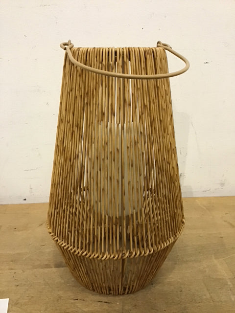 12.5" Rattan Like Resin Battery Operated Lantern