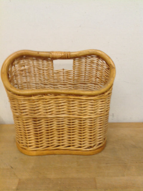 Basket- 15" Wicker Magazine Holder