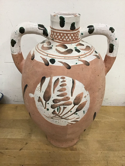 15" Multi Glaze Pottery Urn