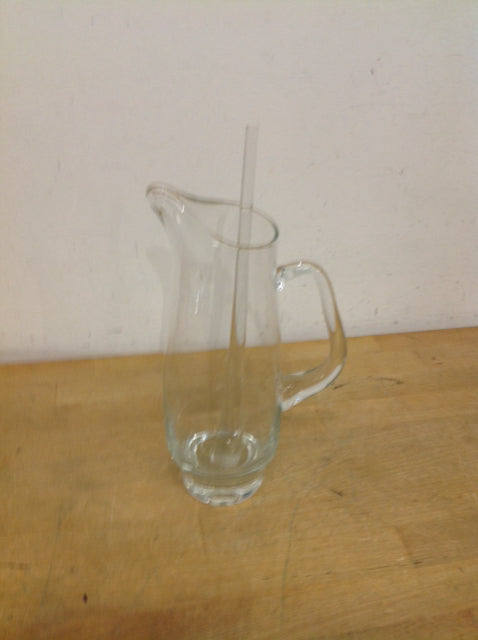 10" Clear Glass Martini Pitcher W Stir