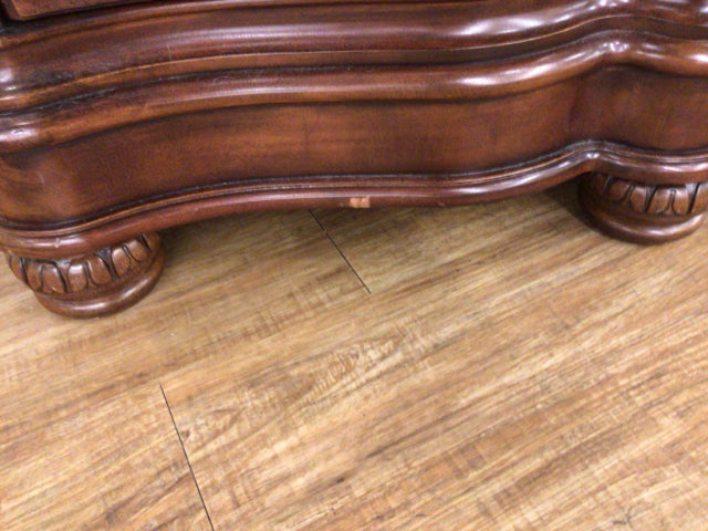 AS-IS Bernhardt Black Stone Top Buffet(Small Chip In Veneer)