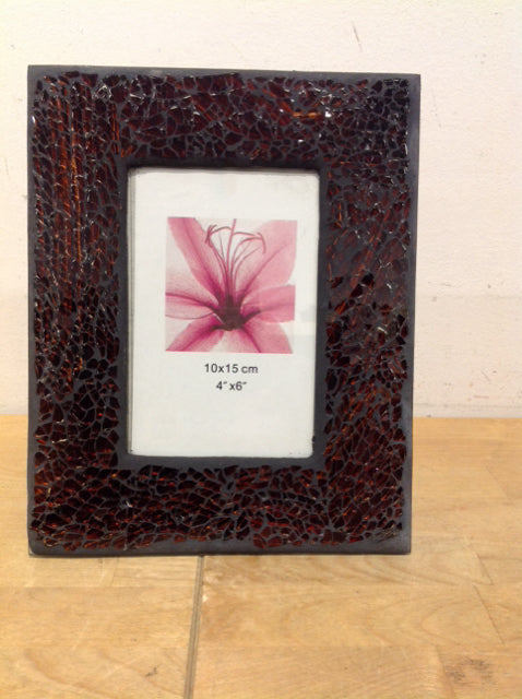 4x6 Orange Mosaic Picture Frame