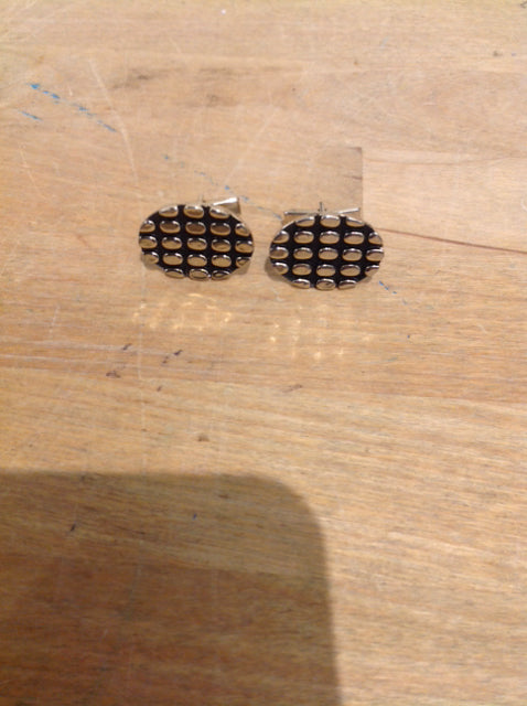 Men's - Black & Gold Cuff Links