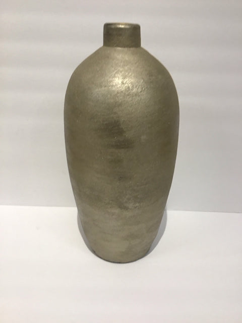 17" Champagne Glitter Terracotta Vase