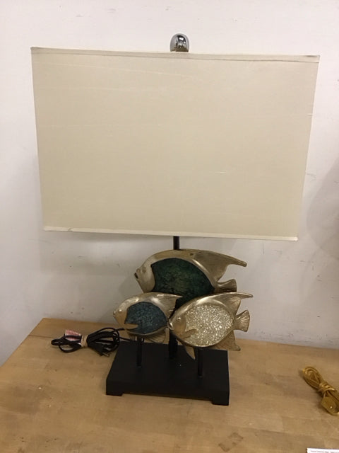 26" 3 Mosaic Angel Fish Table Lamp