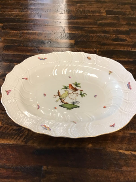 16" Oval Serving Platter Rothschild Bird