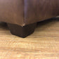 Two Pc Brown Fabric & Leather Sectional