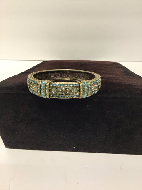 Heidi Daus Decorative Cuff Bracelet w/Blue Stones