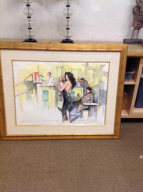 51x40 Framed Hans Fitze "Odeon Bar"