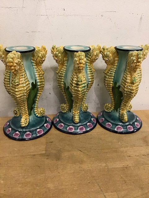 Set Of 3 Blue Sky Jeanette McCall Icing On The Cake Candle Holder