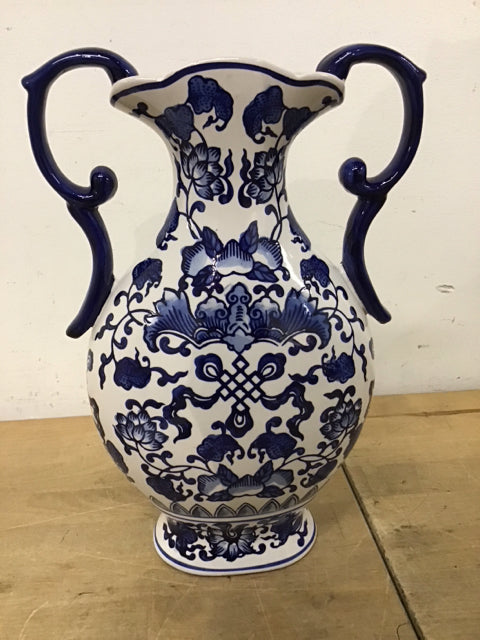 13" Mikasa Blue & White Urn
