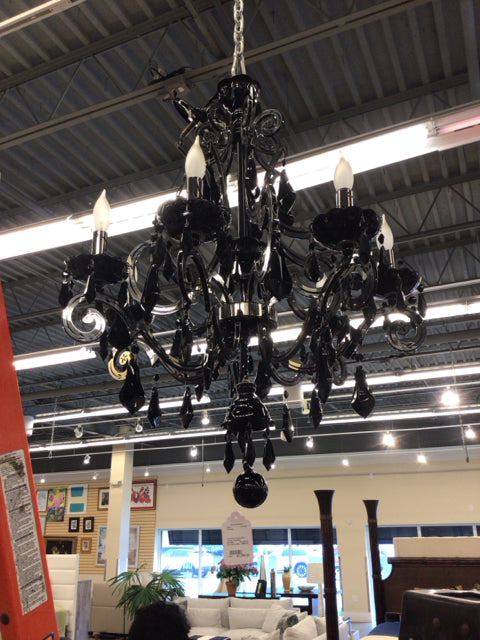 AS-IS Schonbek Cappela Black Crystal Chandelier(Missing Crystals)