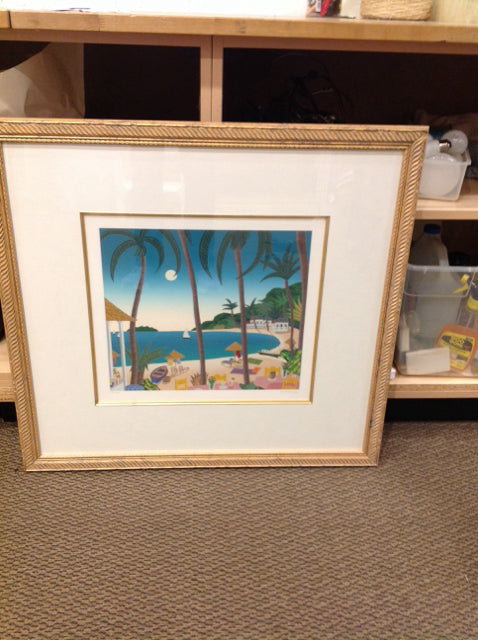 31"Sq Thomas McKnight "Tropical Paradise" S/N