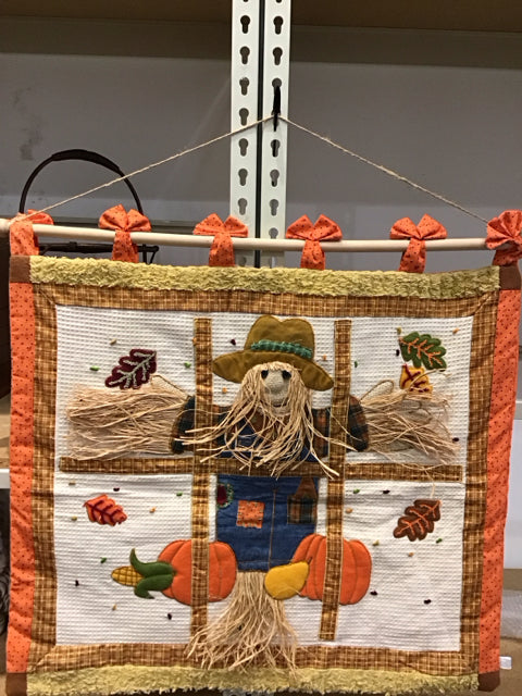 27"x25" Fall Festive Scarecrow Hanging Decor