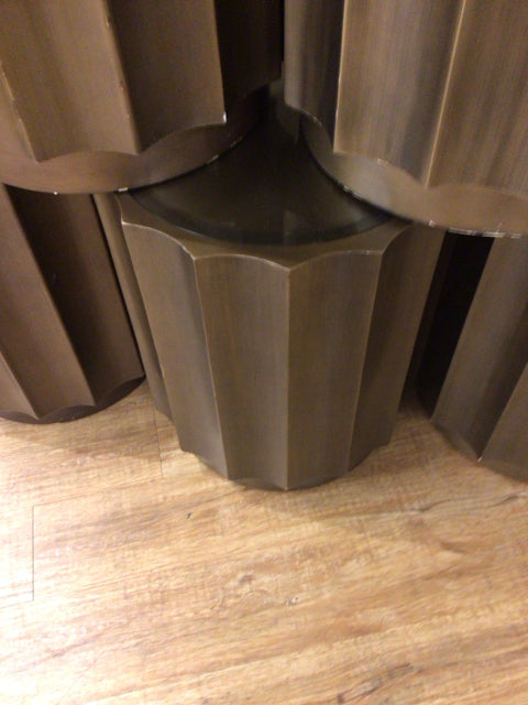 Bronze Color Fluted Accent Table