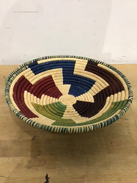 12" Woven Basket Bowl