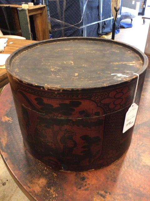 Antique Asian Hat Box