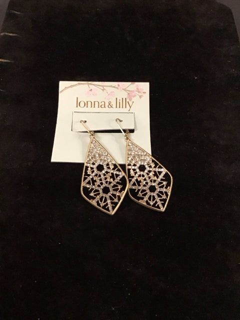Lonna & Llly Gold Tone Crystal Dangling Earrings