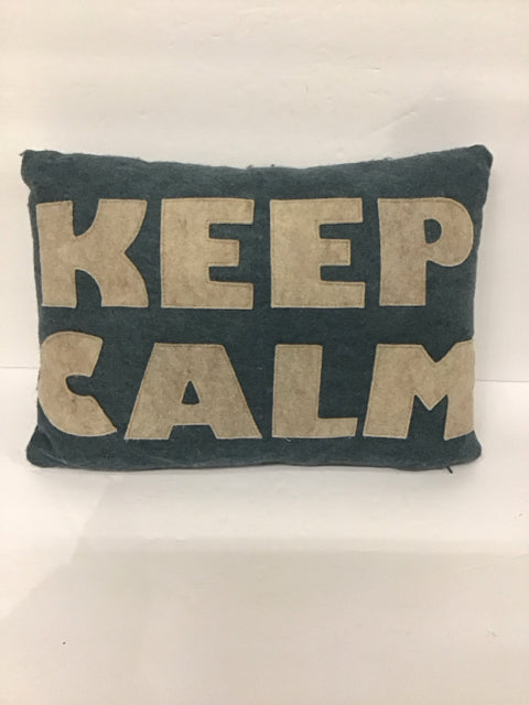 "Keep Calm" Felt Pillow