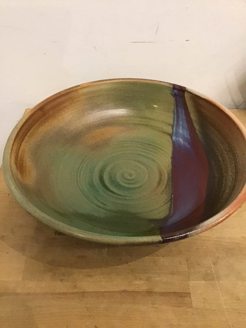 17" Multi Color Pottery Bowl