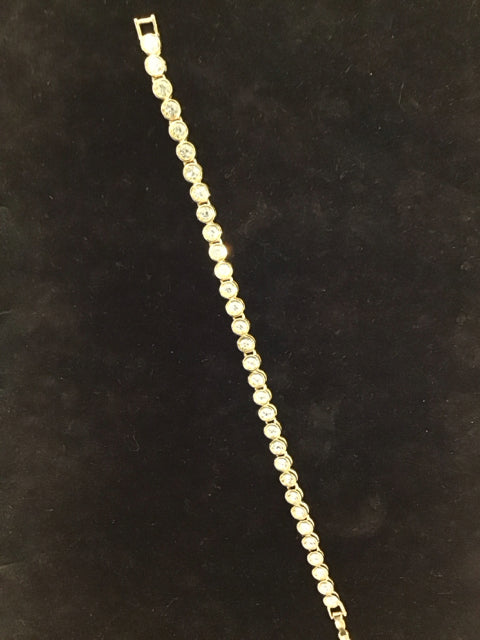Gold Tone Tennis Bracelet